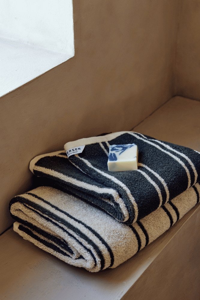 Andersen Furniture Handtuch 50x100 cm, Beige/Grn