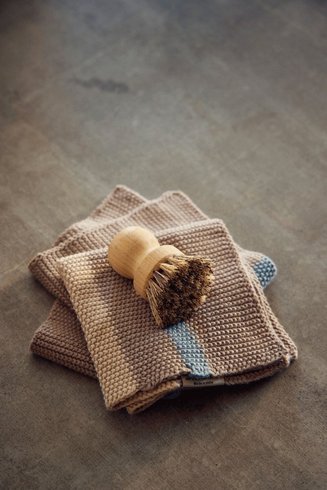 Andersen Furniture Spltuch 27x27 cm, Beige/Blau