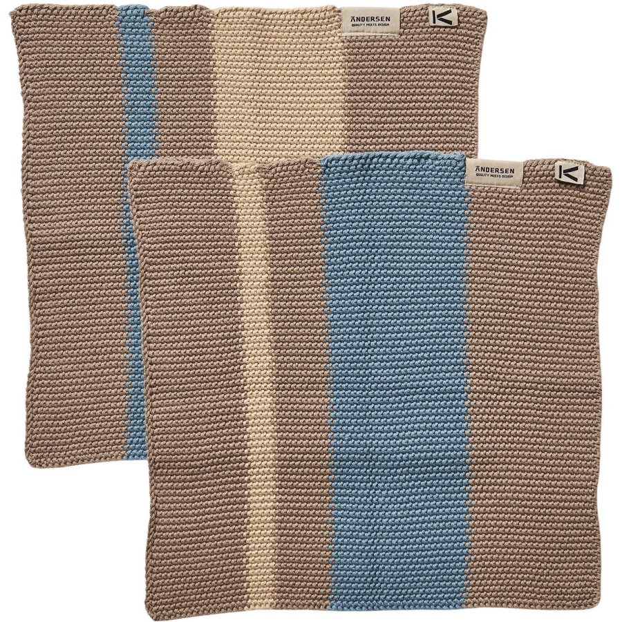 Andersen Furniture Spltuch 27x27 cm, Beige/Blau