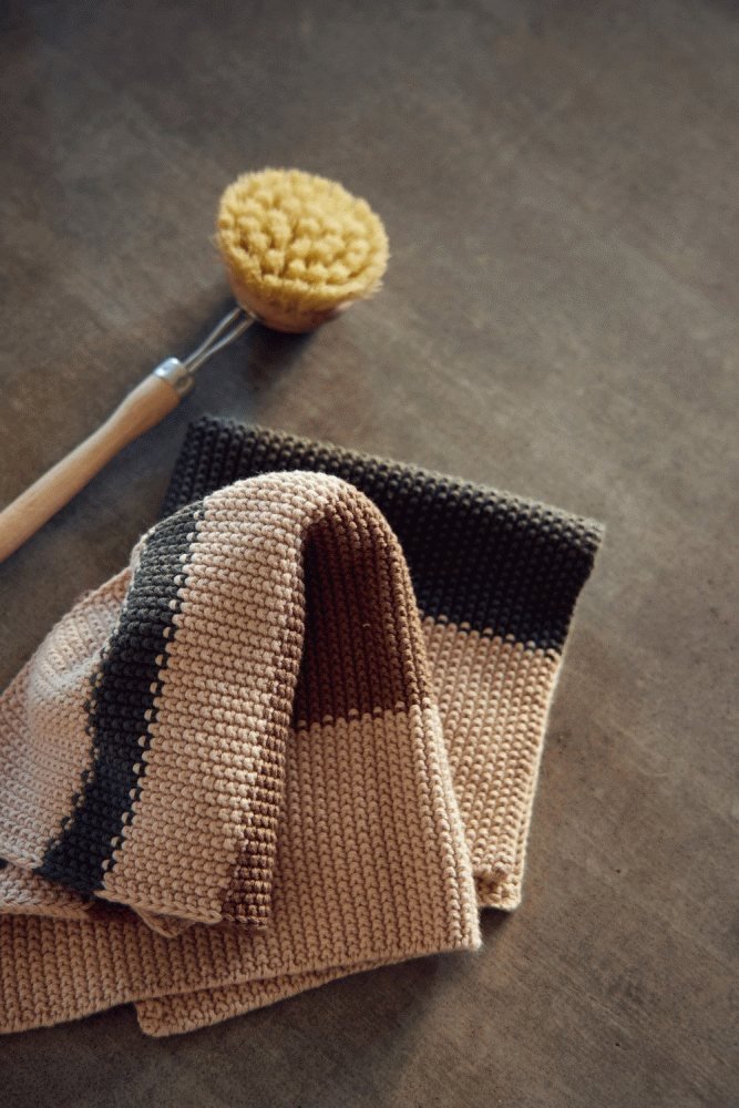 Andersen Furniture Spltuch 27x27 cm, Grn/Braun