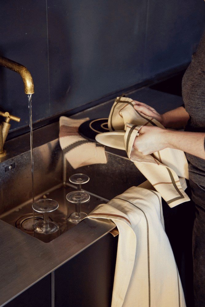 Andersen Furniture Spltuch 27x27 cm, Grn/Braun