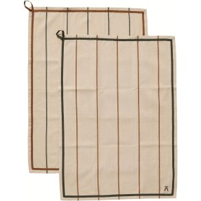 Andersen Furniture Theedoek 50x70 cm, Groen/Bruin