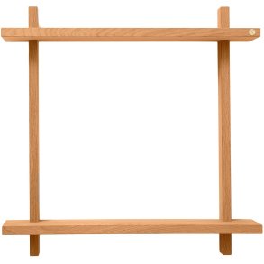 Andersen Furniture Treat doppeltes Wandregal 50cm, Eiche Natur Gelt