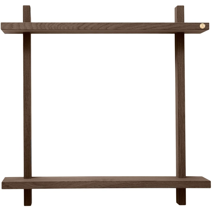 Andersen Furniture Treat doppeltes Wandregal 50cm, Gerucherte, Gelte Eiche