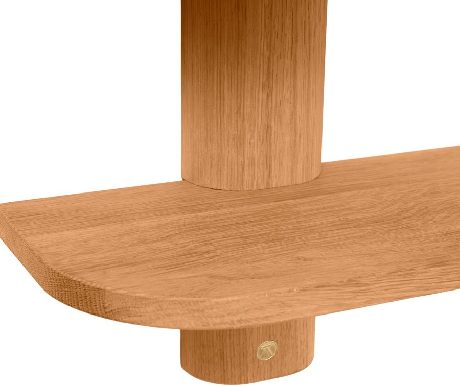 Andersen Furniture Bend Wandregal 50 cm, Eiche Natur Gelt