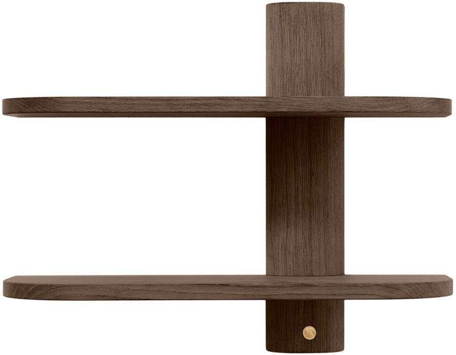 Andersen Furniture Bend Wandregal 50 cm, Gerucherte, Gelte Eiche