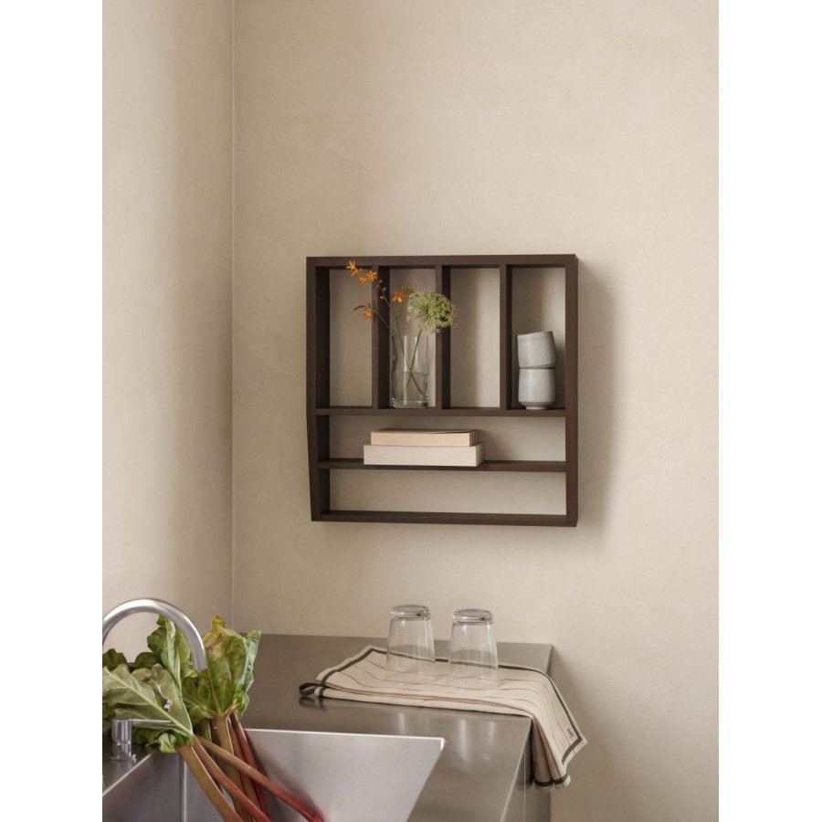 Andersen Furniture Reed Wandregal 50x50 cm, Ger&auml;ucherte Eiche