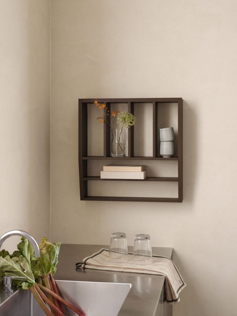 Andersen Furniture Reed Wandregal 50x50 cm, Ger&auml;ucherte Eiche