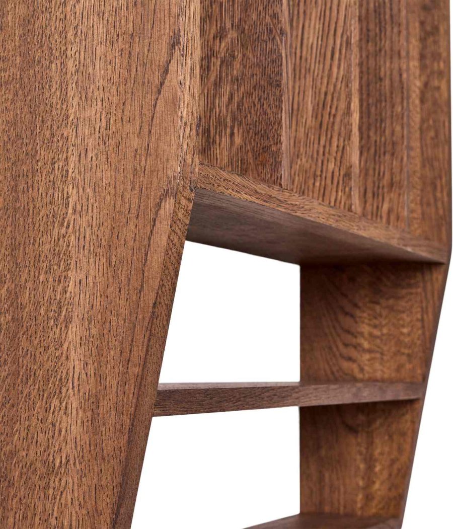 Andersen Furniture Reed Wandregal 50x50 cm, Ger&auml;ucherte Eiche