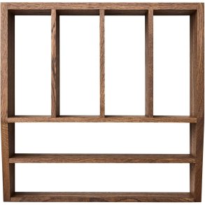 Andersen Furniture Reed Wandregal 50x50 cm, Ger&auml;ucherte Eiche