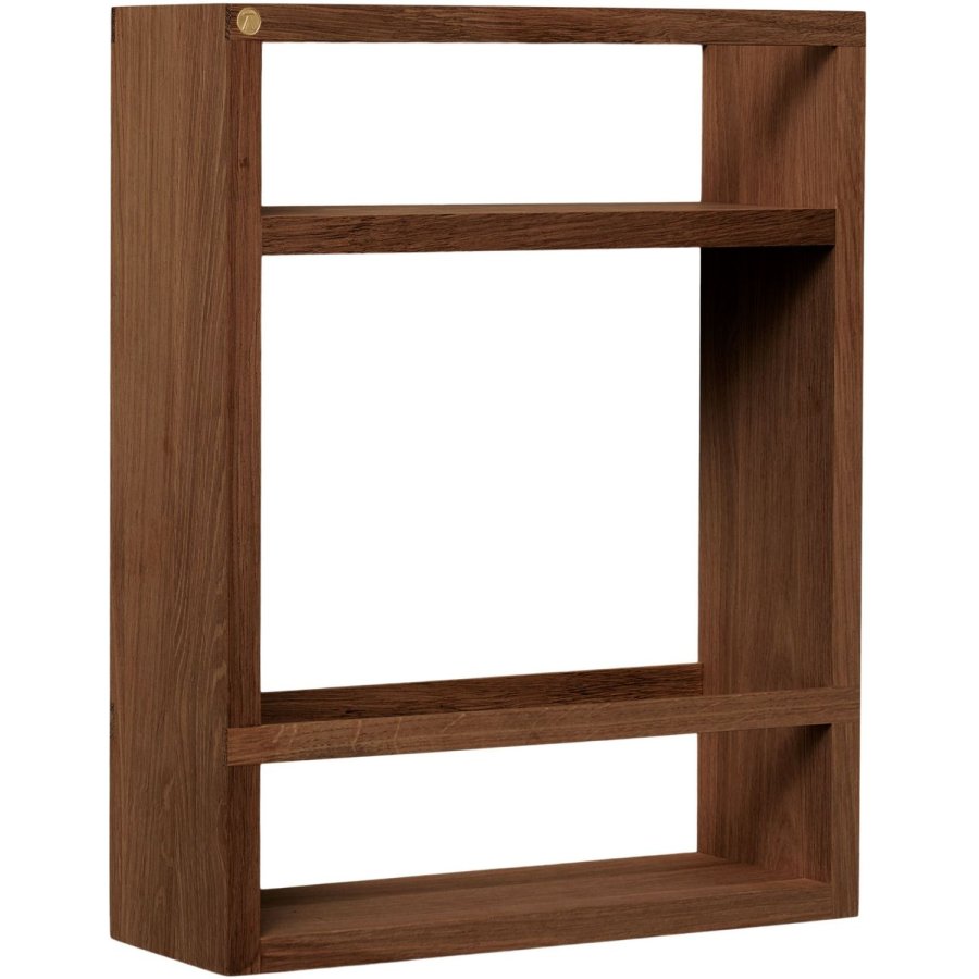 Andersen Furniture Cube Wandregal 36x45 cm, Ger&auml;uchertes, Ge&ouml;ltes Eichenholz