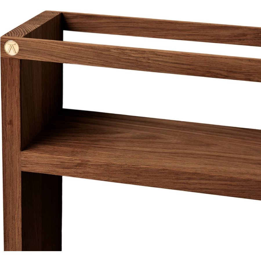 Andersen Furniture Cube Wandregal 36x45 cm, Ger&auml;uchertes, Ge&ouml;ltes Eichenholz