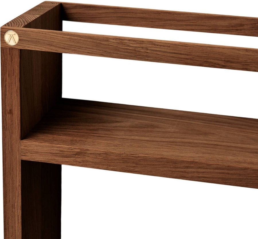 Andersen Furniture Cube Wandregal 36x45 cm, Ger&auml;uchertes, Ge&ouml;ltes Eichenholz