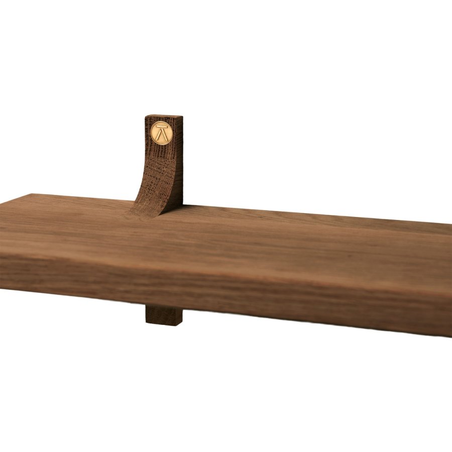 Andersen Furniture Slide Wandregal 11,8x50 cm, Ger&auml;uchertes, Ge&ouml;ltes Eichenholz