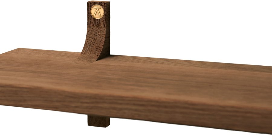Andersen Furniture Slide Wandregal 11,8x50 cm, Ger&auml;uchertes, Ge&ouml;ltes Eichenholz