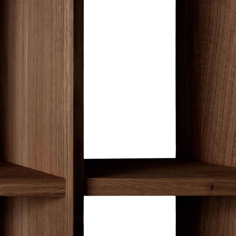 Andersen Furniture Fold Wandregal 60x60 cm, Ger&auml;uchertes, Ge&ouml;ltes Eichenholz