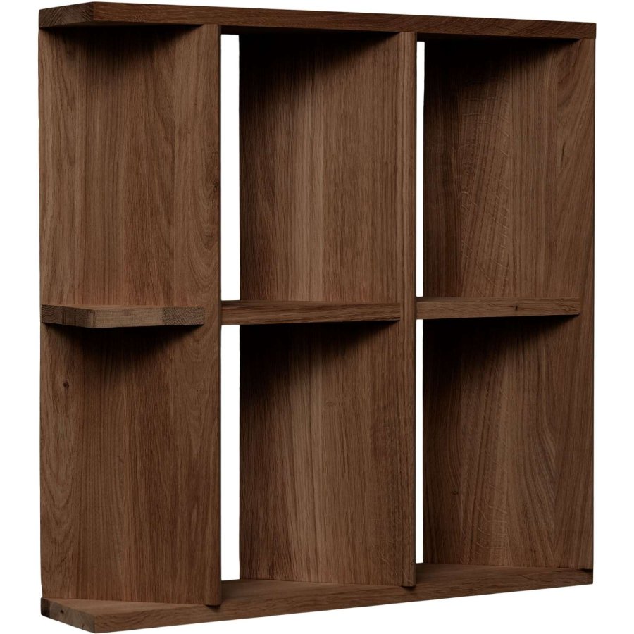 Andersen Furniture Fold Wandregal 60x60 cm, Ger&auml;uchertes, Ge&ouml;ltes Eichenholz