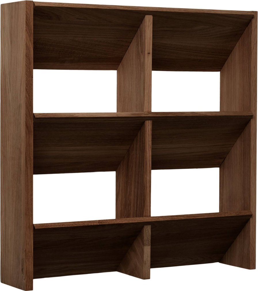 Andersen Furniture Fold Wandregal 60x60 cm, Ger&auml;uchertes, Ge&ouml;ltes Eichenholz