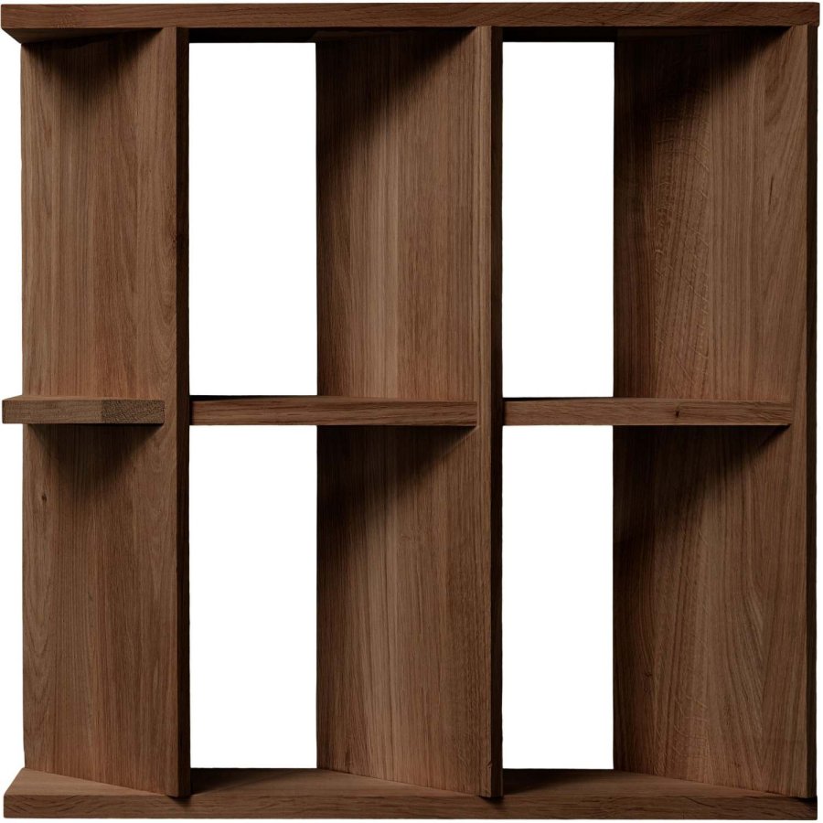 Andersen Furniture Fold Wandregal 60x60 cm, Ger&auml;uchertes, Ge&ouml;ltes Eichenholz
