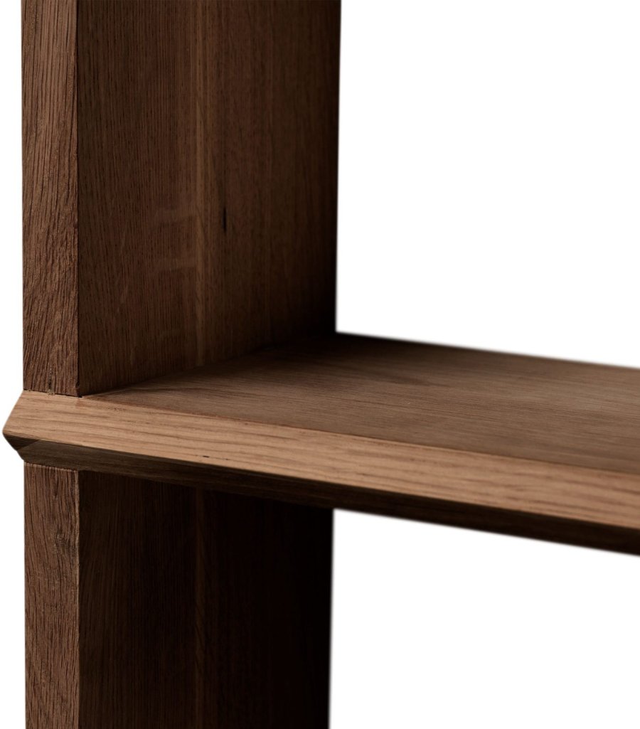 Andersen Furniture Facet Wandregal 50x50 cm, Ger&auml;uchertes, Ge&ouml;ltes Eichenholz