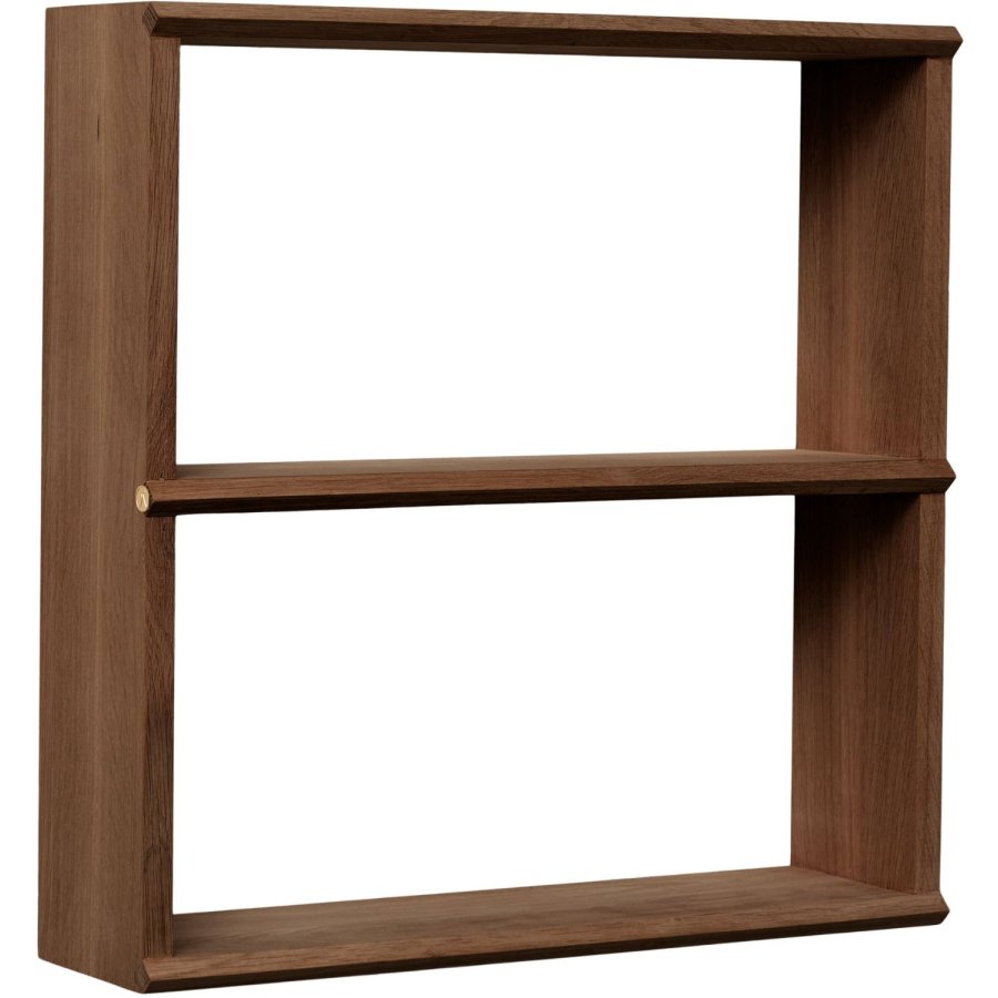 Andersen Furniture Facet Wandregal 50x50 cm, Ger&auml;uchertes, Ge&ouml;ltes Eichenholz