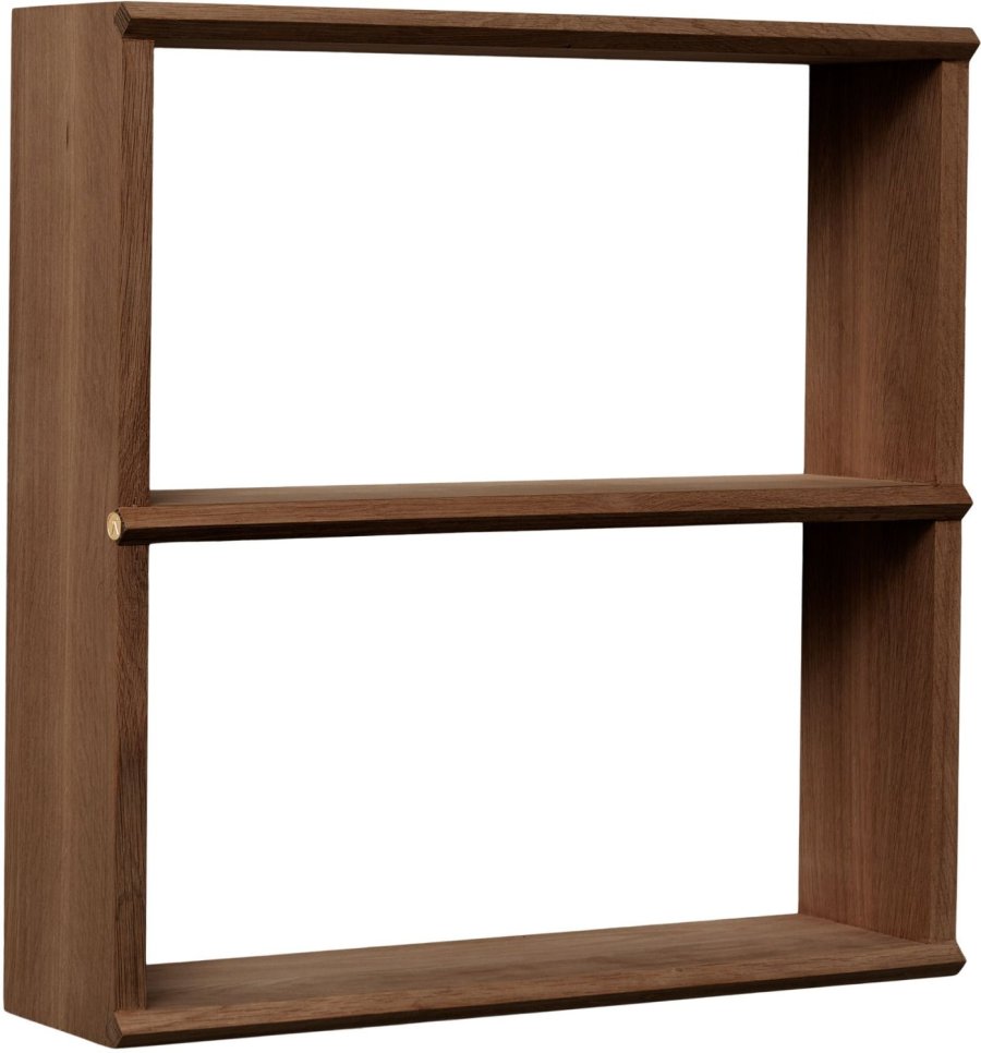 Andersen Furniture Facet Wandregal 50x50 cm, Ger&auml;uchertes, Ge&ouml;ltes Eichenholz