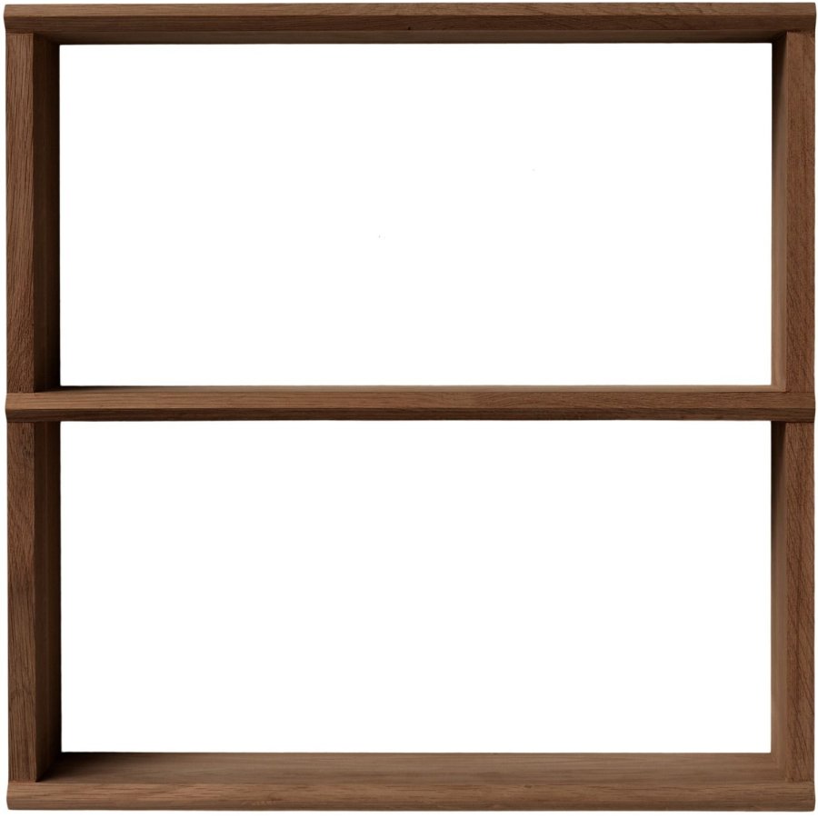 Andersen Furniture Facet Wandregal 50x50 cm, Ger&auml;uchertes, Ge&ouml;ltes Eichenholz