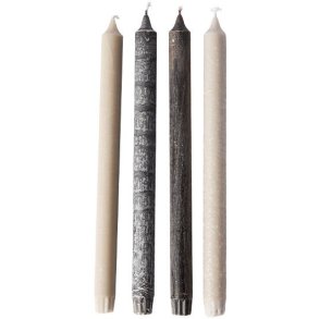 Muubs Yoro Stabkerzen 4er Set 2,2xH30 cm, Nordic Glow