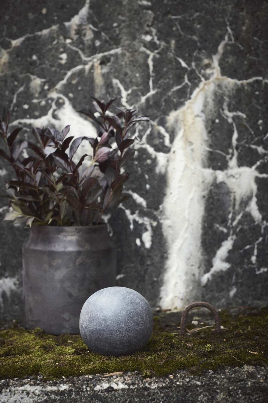 Muubs Taso Deko Kugel 16 cm, Dunkelgrau