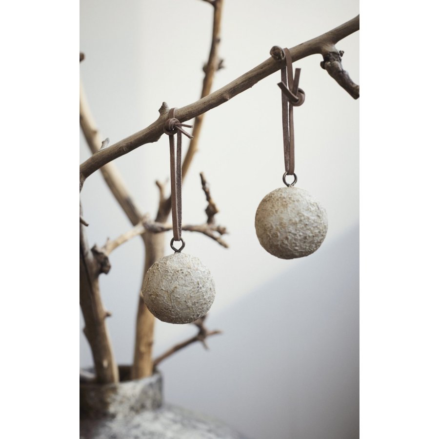 Muubs Luna Dekorationskugle 2 stk. 4 cm, Beige
