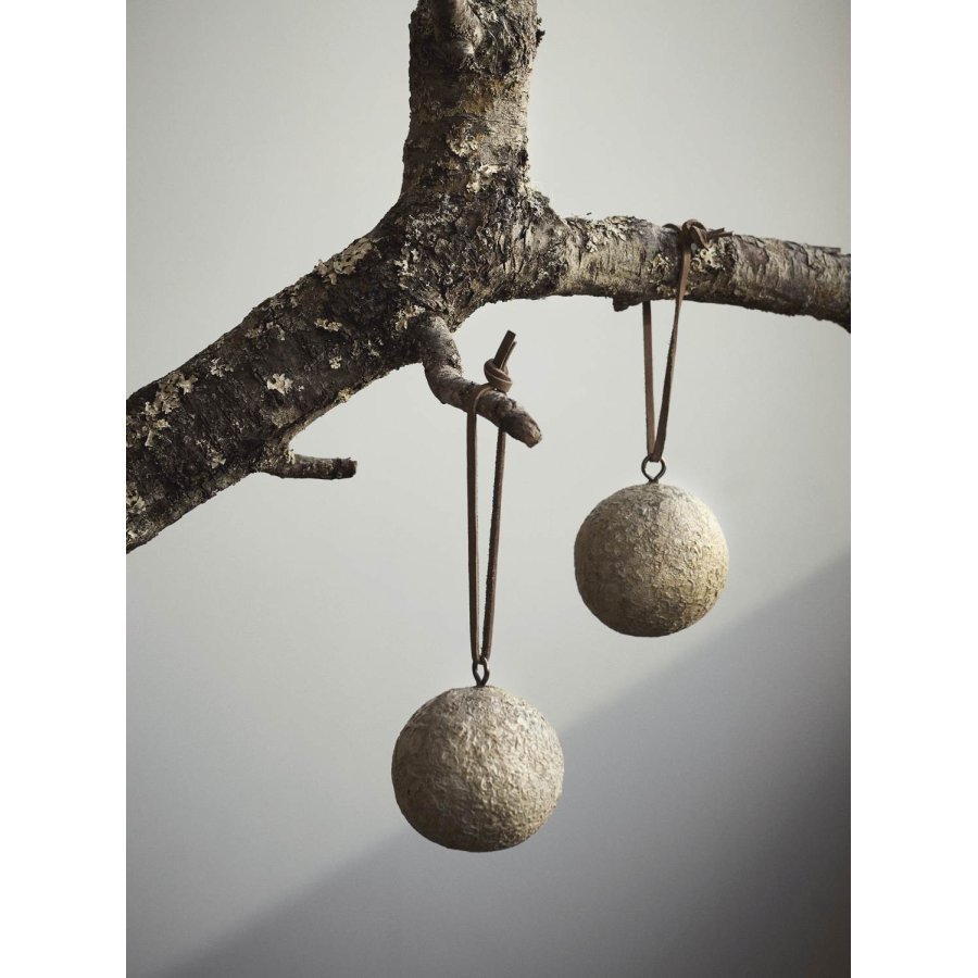 Muubs Luna Dekorationskugle 2 stk. 6 cm, Beige