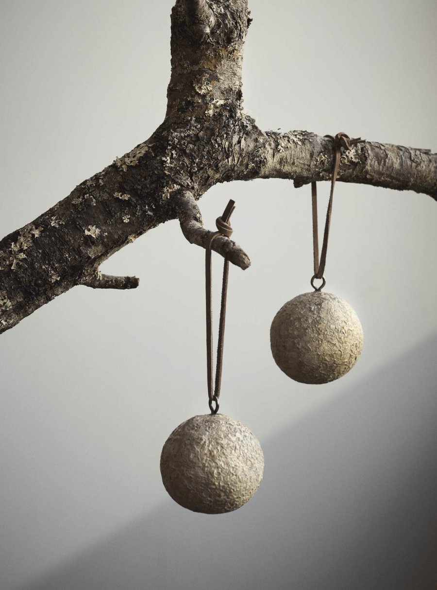 Muubs Luna Dekorationskugle 2 stk. 6 cm, Beige