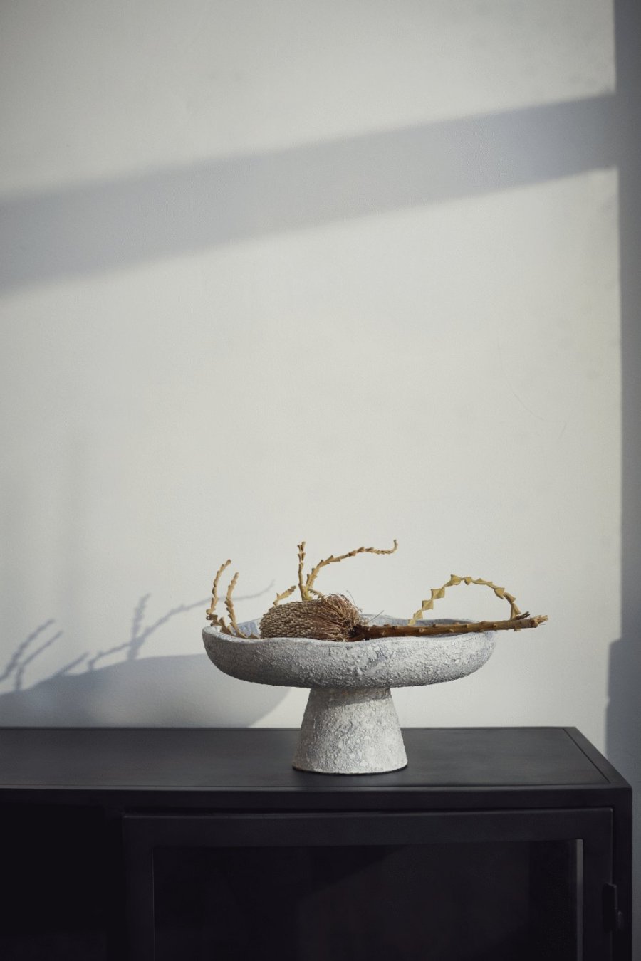 Muubs Luna Schale auf Fu 34 cm, Grau