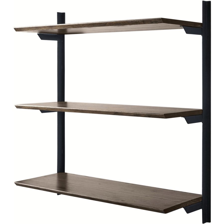 Muubs Hanoi Regal 90 cm, Dunkel Geltes Gummibaumholz