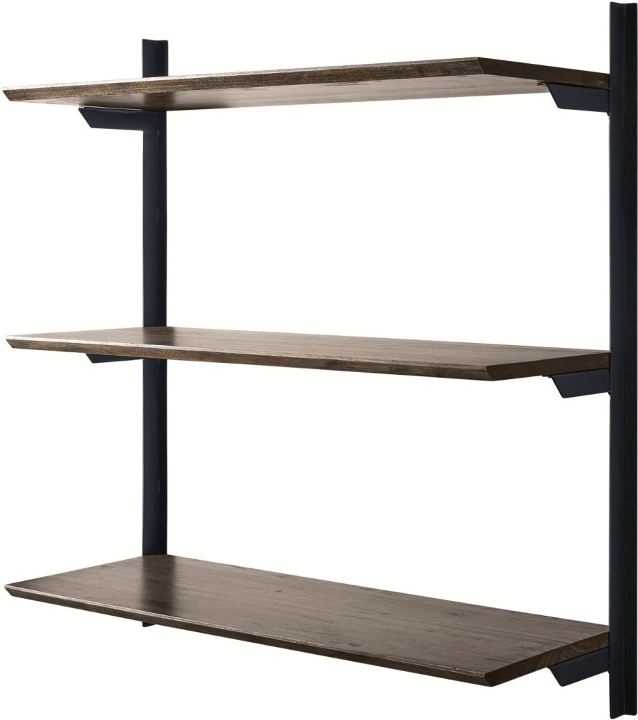 Muubs Hanoi Regal 90 cm, Dunkel Geltes Gummibaumholz