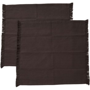 Muubs Umami Stoffen servet 45x45 cm, Zwart/Bruin