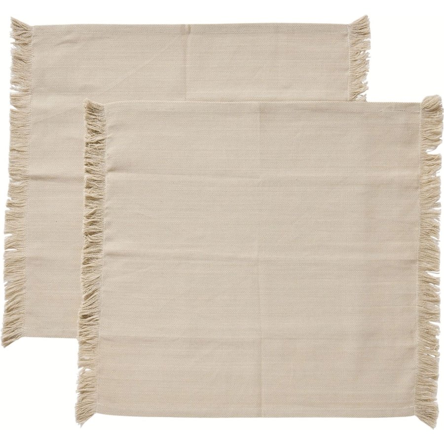 Muubs Umami Stoffserviette 45x45 cm, Grau/Sand