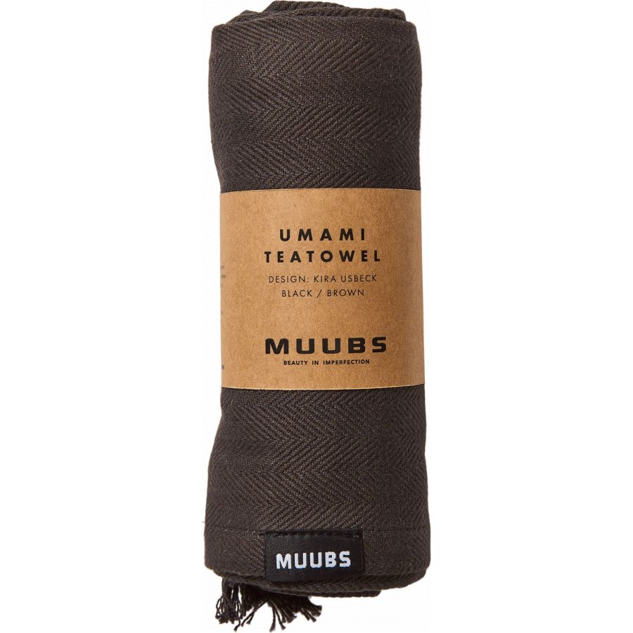 Muubs Umami Geschirrtuch 50x70 cm, Schwarz/Braun