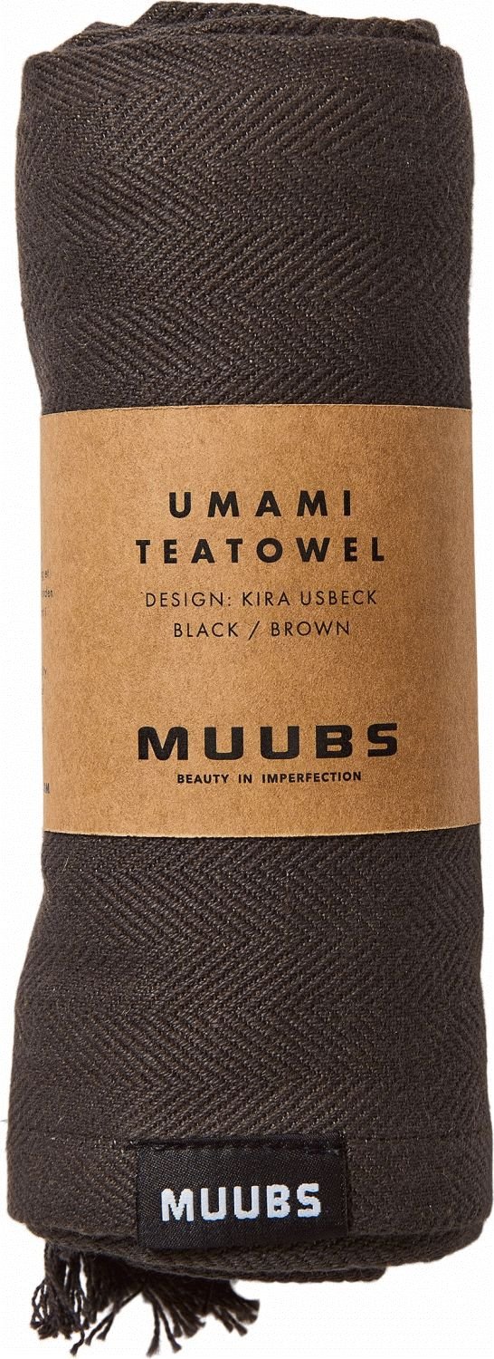 Muubs Umami Geschirrtuch 50x70 cm, Schwarz/Braun