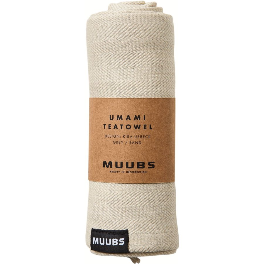 Muubs Umami Geschirrtuch 50x70 cm, Grau/Sand