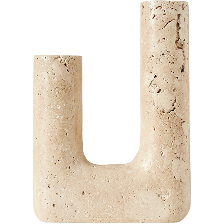 Muubs Minerva Kerzenstnder H20 cm, Travertine