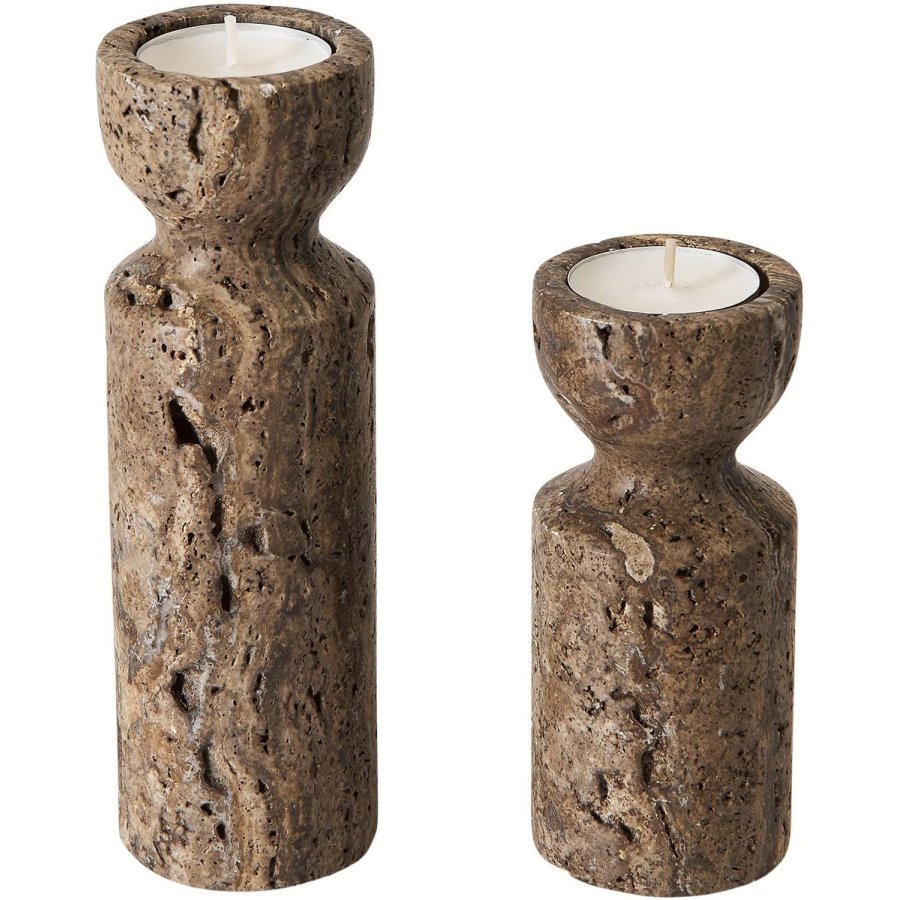 Muubs Minerva Teelichthalter 2er Set, Titanium