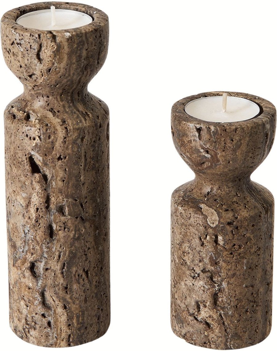 Muubs Minerva Teelichthalter 2er Set, Titanium