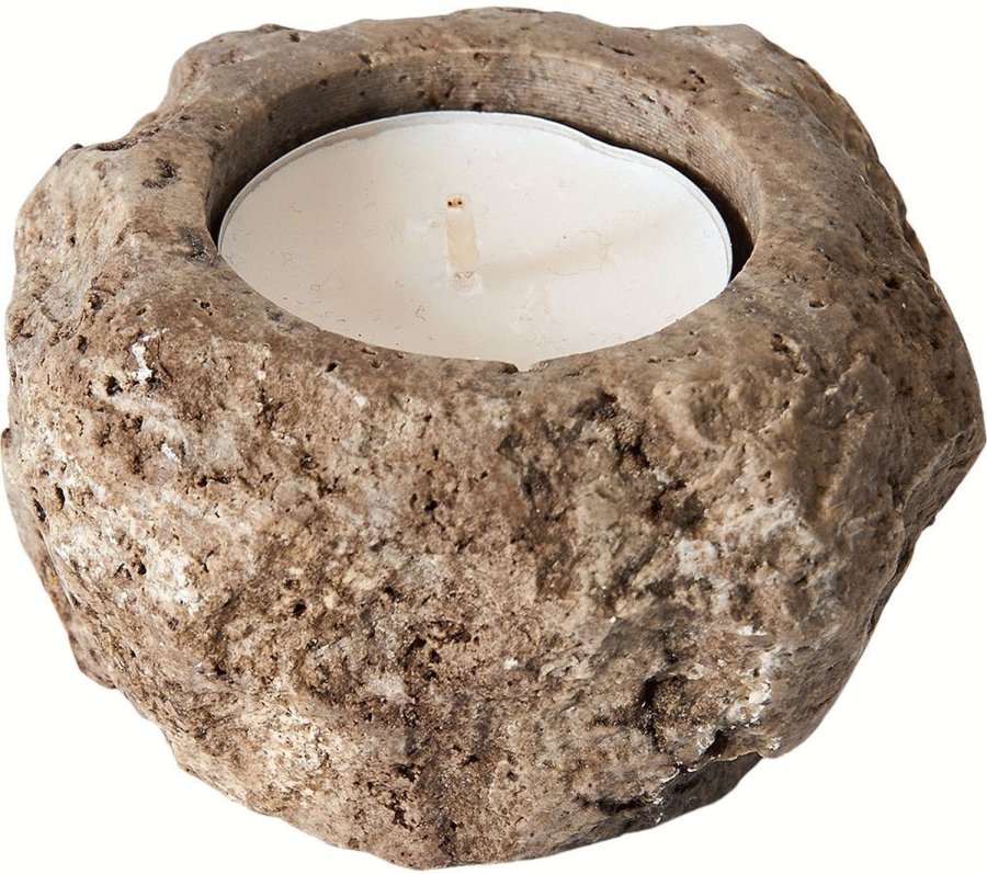 Muubs Minerva Teelichthalter H4 cm, Titanium