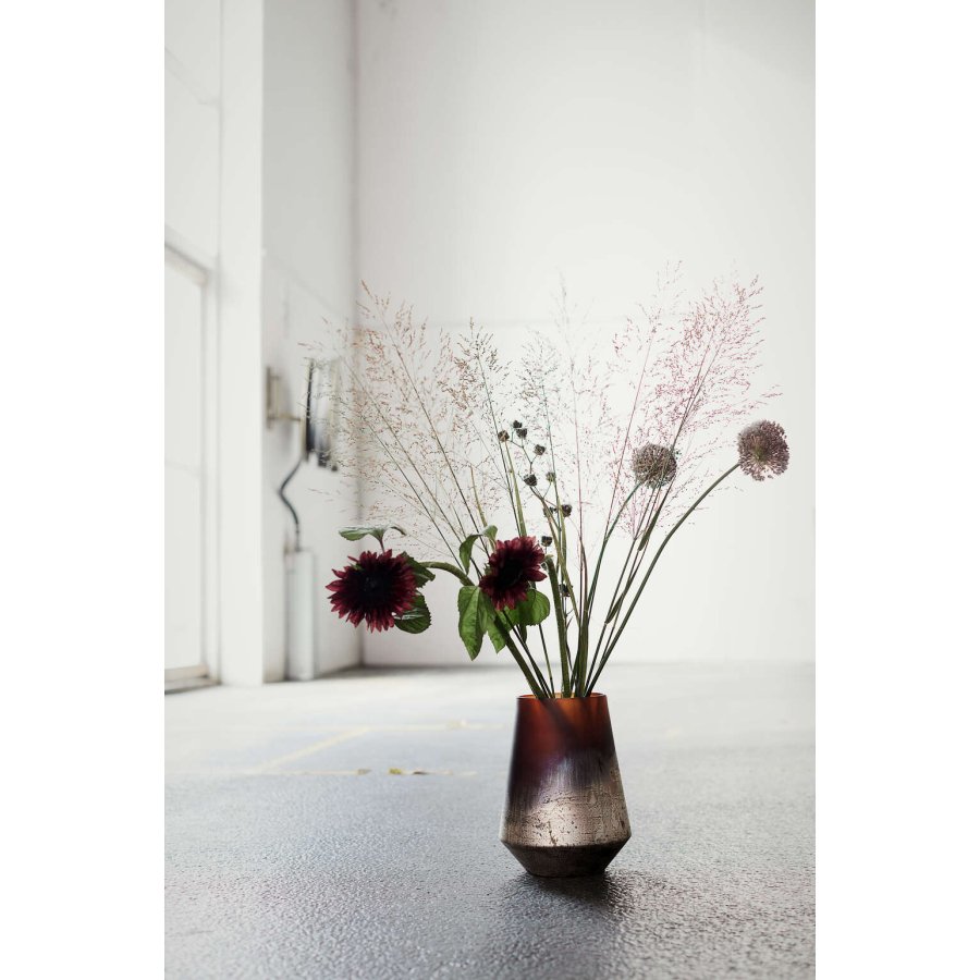 Muubs Lana Vase H26 cm, Braun/Gold