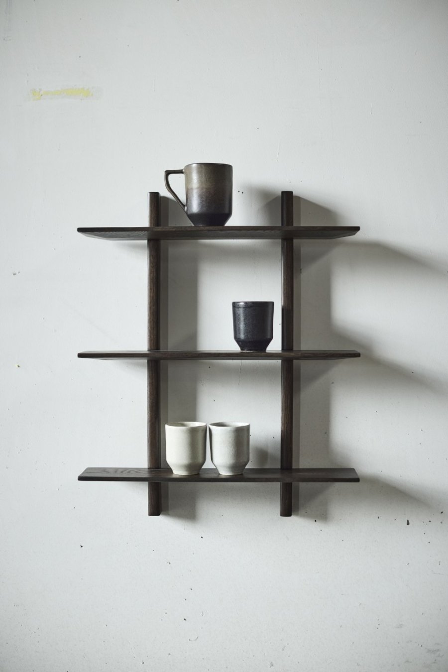 Muubs Noir Wandregal 50x60 cm, Dunkel Gebeizte Eiche