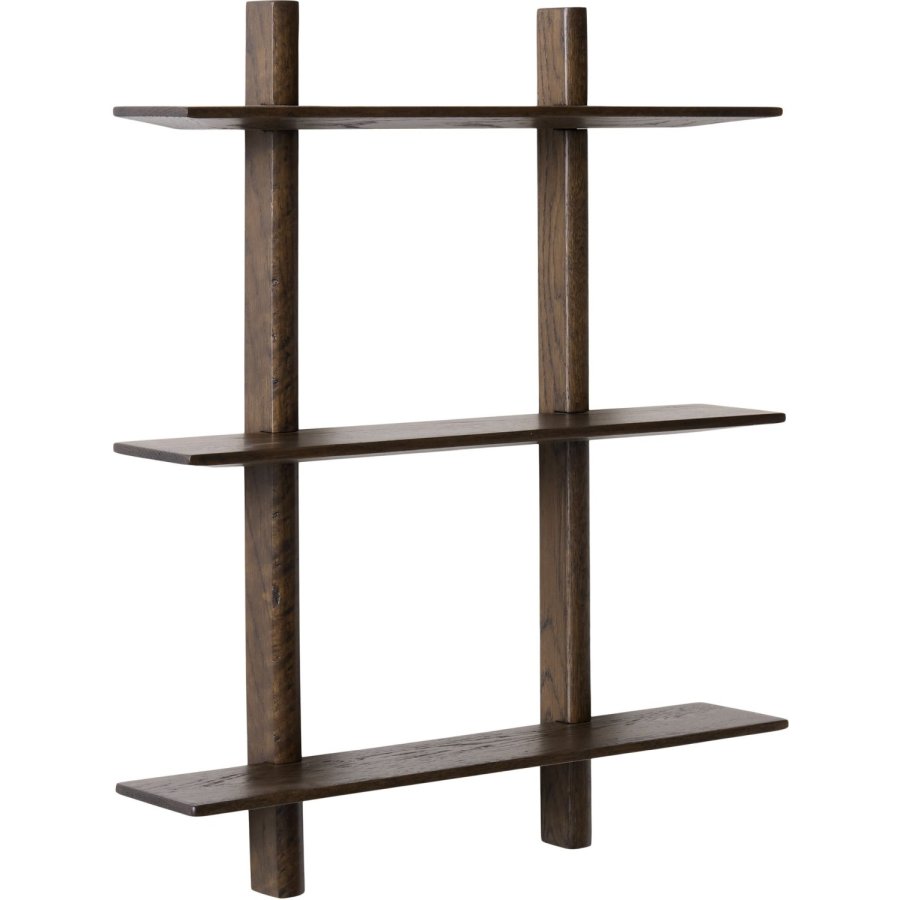 Muubs Noir Wandregal 50x60 cm, Dunkel Gebeizte Eiche