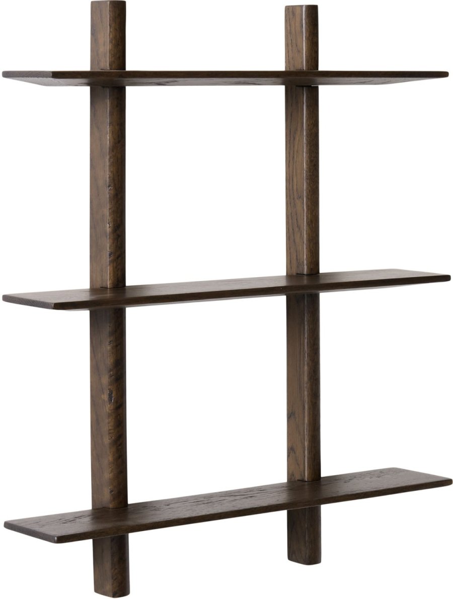 Muubs Noir Wandregal 50x60 cm, Dunkel Gebeizte Eiche