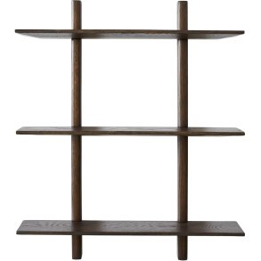 Muubs Noir Wandregal 50x60 cm, Dunkel Gebeizte Eiche