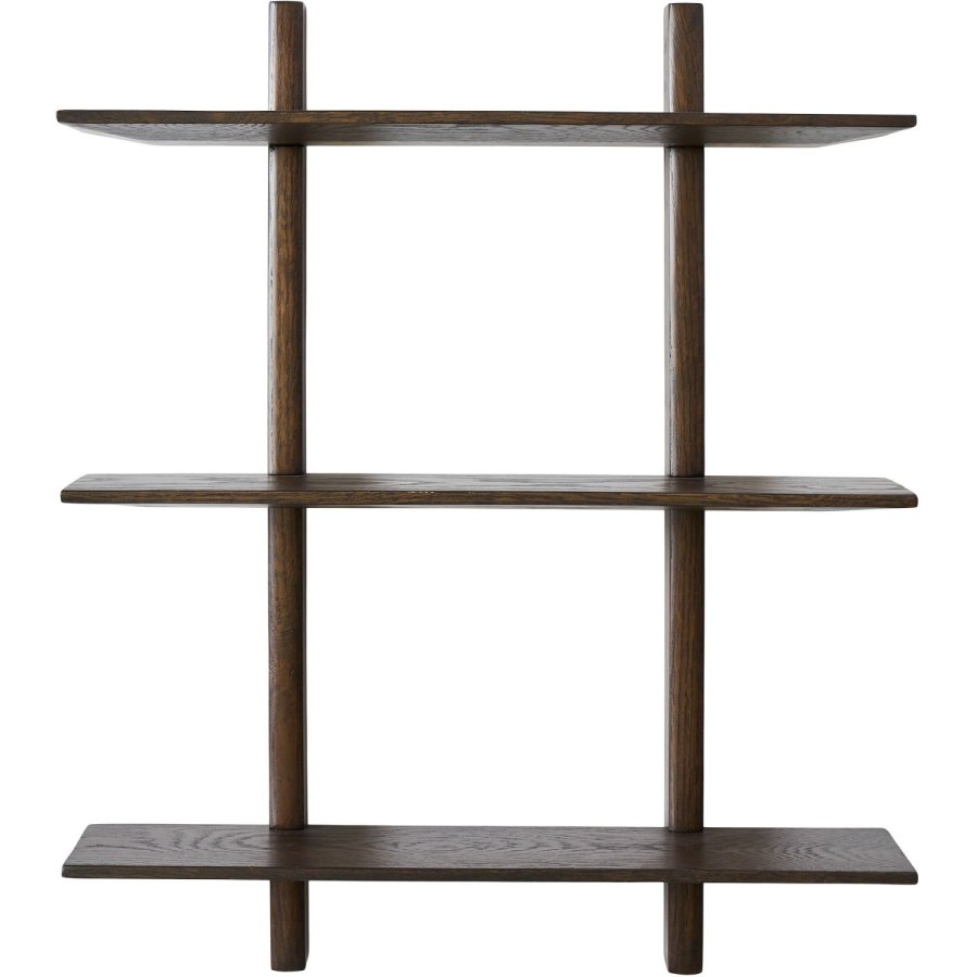 Muubs Noir Wandregal 50x60 cm, Dunkel Gebeizte Eiche
